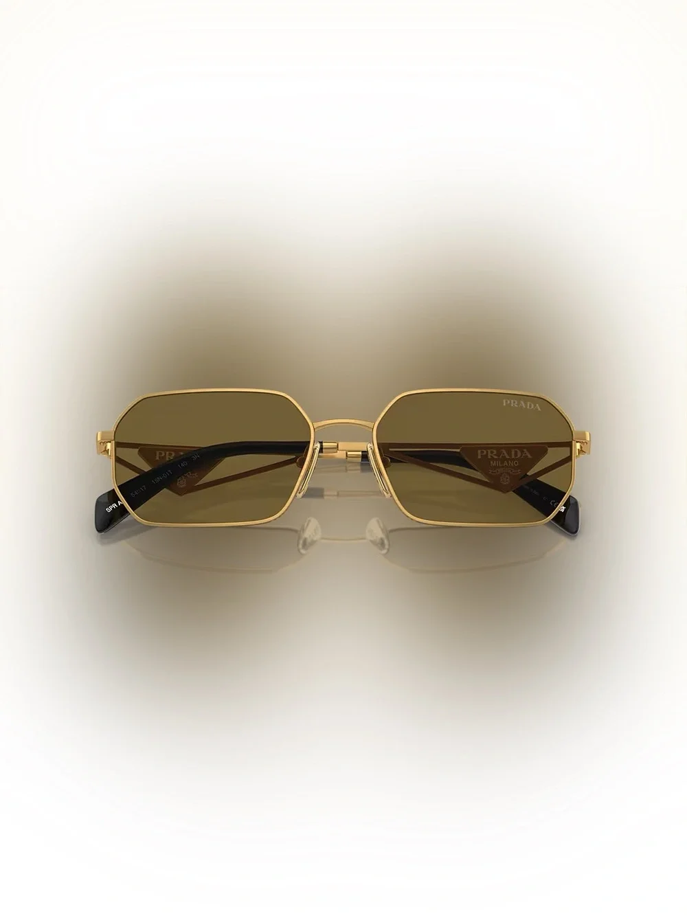 Prada Men’s Gold Frame with Brown Lenses Sunglasses PR A51S